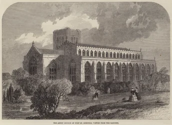 The Abbey Church of Bury St Edmunds, viewed from the Gardens